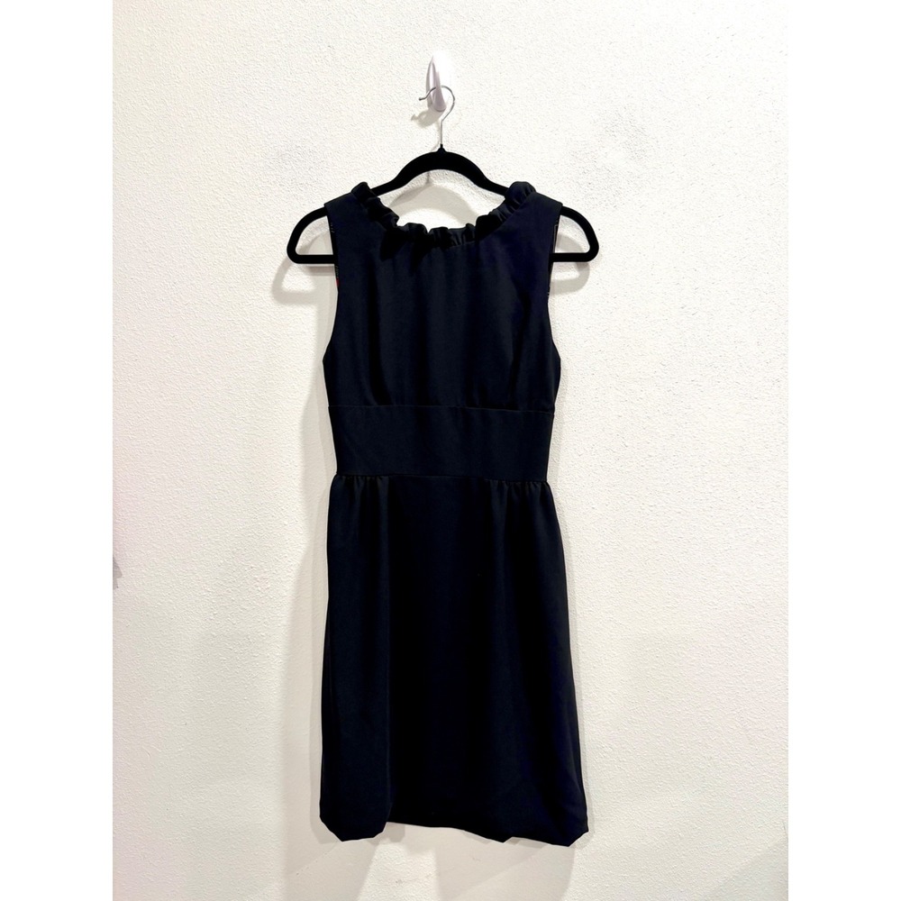 Karen Zambos Reversible Dress Vintage Couture Women's S Black Red Ruffle Unique!